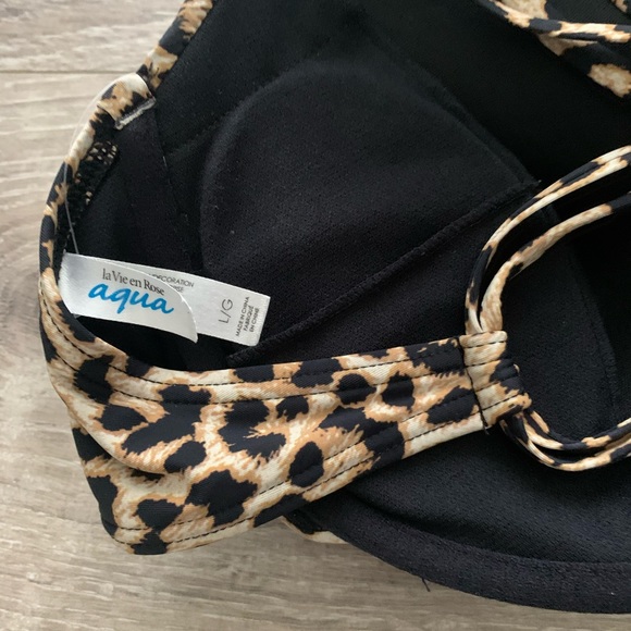 La Vie En Rose Leopard Print Push Up Bikini - Picture 3 of 4